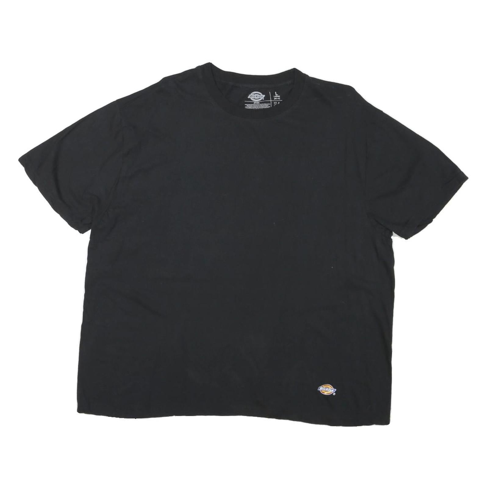 DICKIES Womens Black Short Sleeve Crew Neck Classic T-Shirt L Cotton Blend