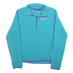 BERGHAUS Womens Blue Patterned Jumper 1/4 Zip Pullover UK 14 Outdoor Activewear