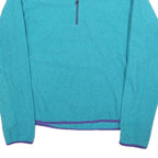 BERGHAUS Womens Blue Patterned Jumper 1/4 Zip Pullover UK 14 Outdoor Activewear