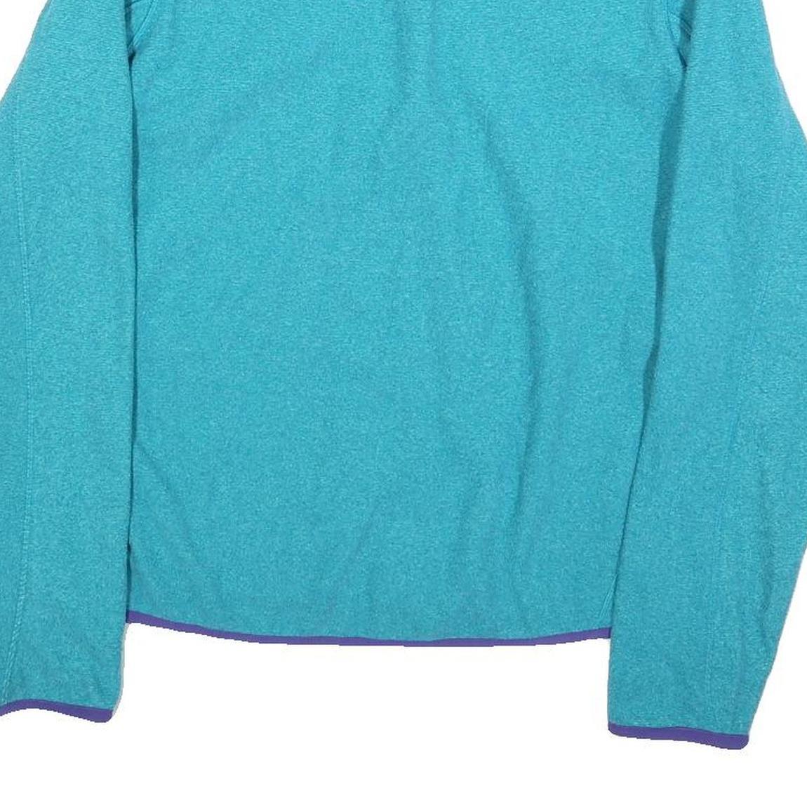 BERGHAUS Womens Blue Patterned Jumper 1/4 Zip Pullover UK 14 Outdoor Activewear