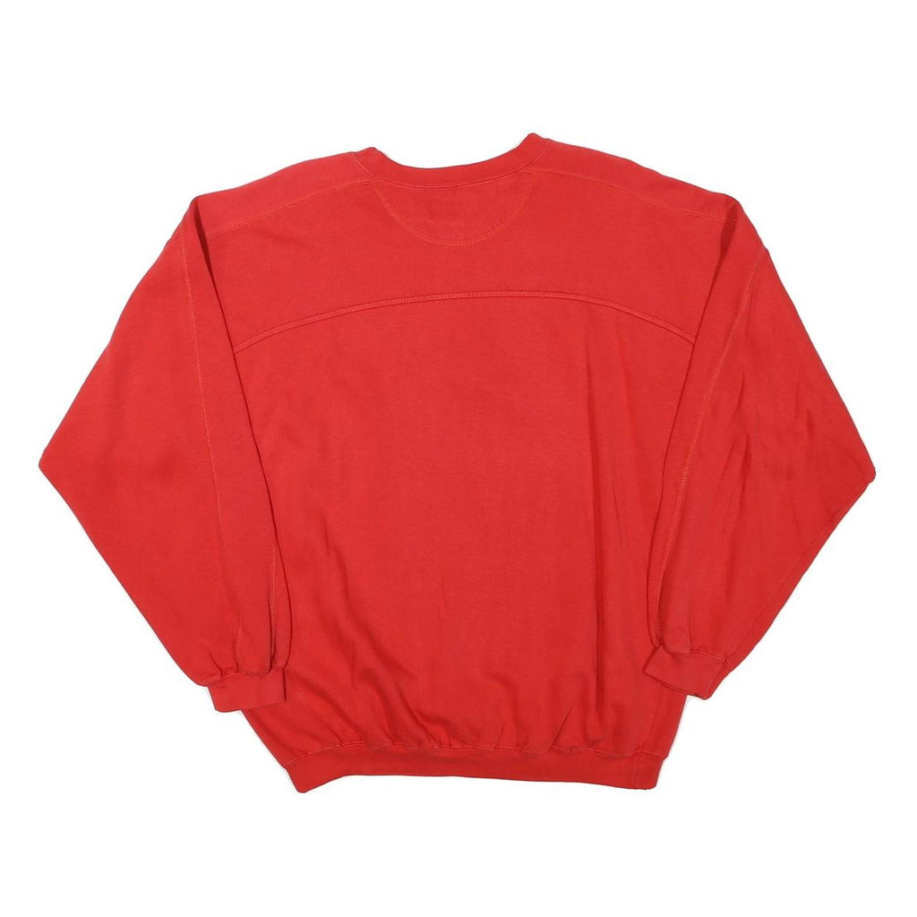 IPSO FACTO Mens Red Sweatshirt L Cotton Blend Crew Neck Casual Pullover