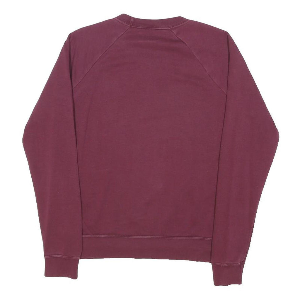 NIKE Womens Maroon Sweatshirt Crew Neck S Cotton Blend Pullover Logo