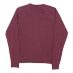 NIKE Womens Maroon Sweatshirt Crew Neck S Cotton Blend Pullover Logo