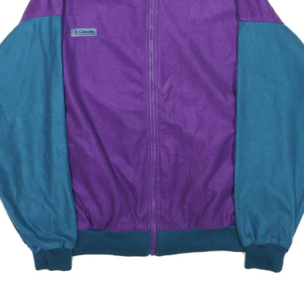 COLUMBIA Womens Purple & Blue Jacket XL Polyester Blend Zip Bomber Casual