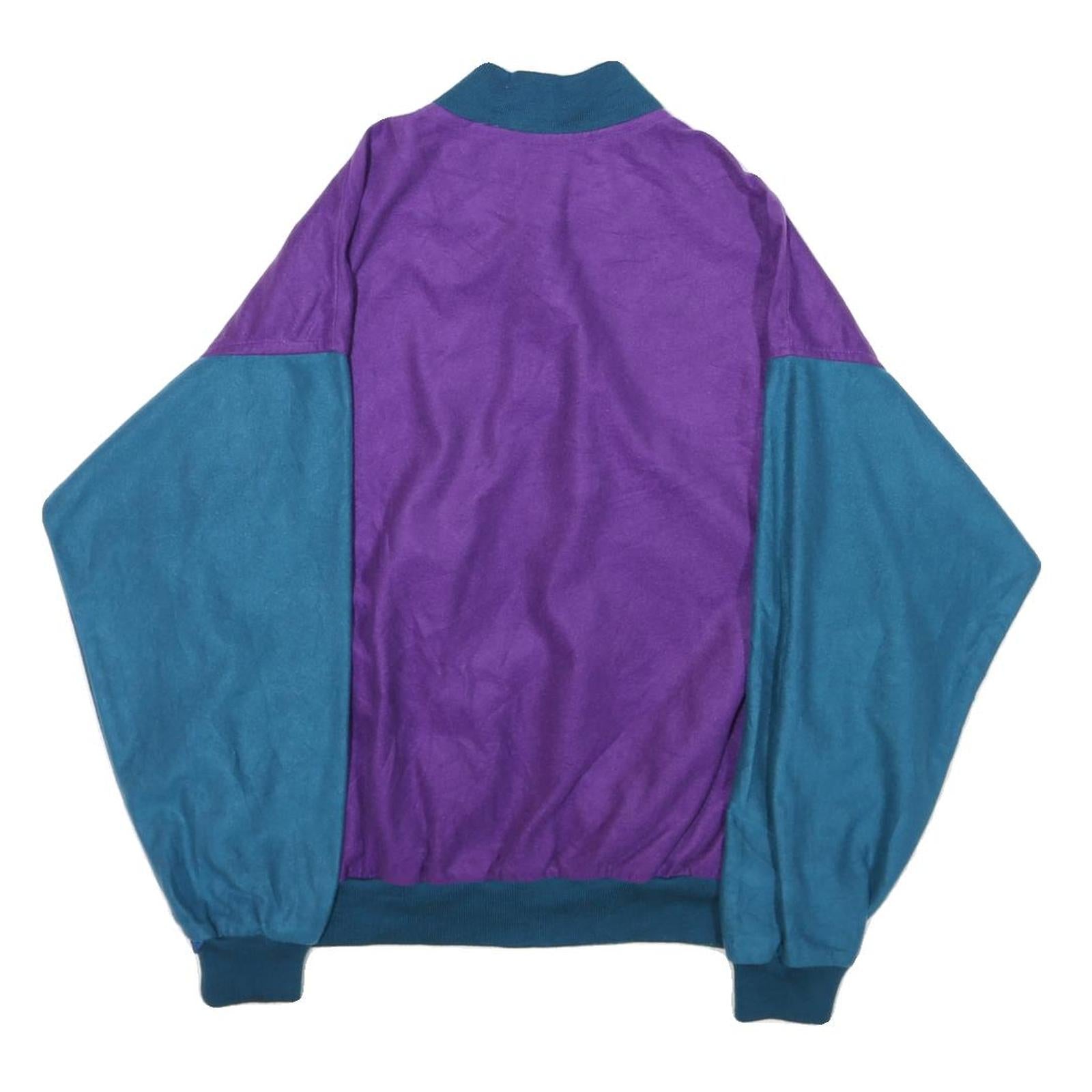 COLUMBIA Womens Purple & Blue Jacket XL Polyester Blend Zip Bomber Casual