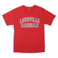 CHAMPION Mens Red Louisville Cardinals Graphic T-Shirt M Crew Neck Short Sleeve