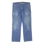 DICKIES Mens Blue Regular Fit Straight Denim Jeans W36 L30 Workwear Design