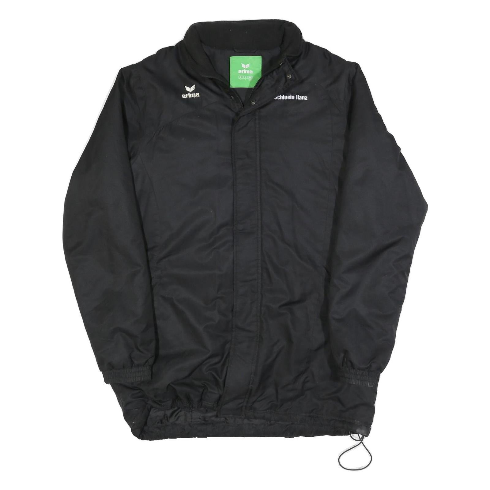 ERIMA Mens Black Sport Jacket L Polyester Blend Plain Zip Casual Lightweight