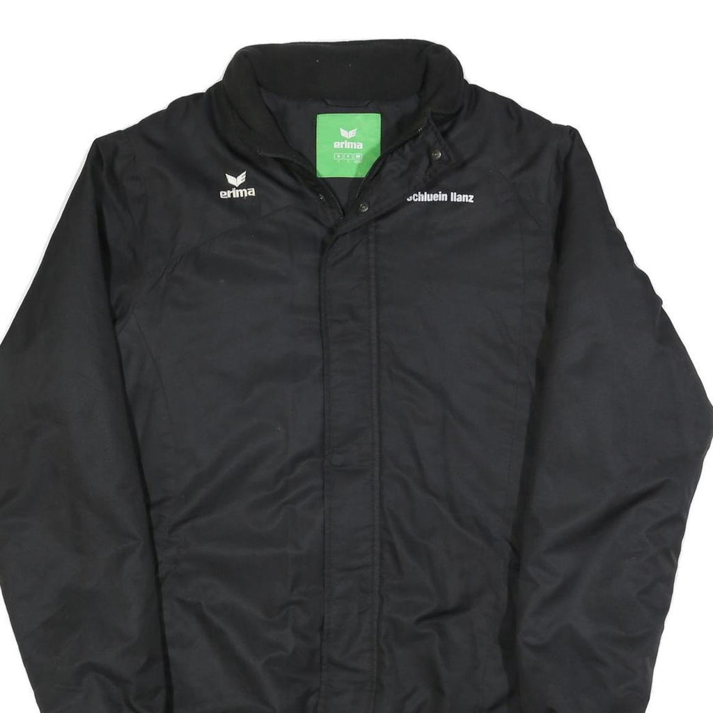 ERIMA Mens Black Sport Jacket L Polyester Blend Plain Zip Casual Lightweight