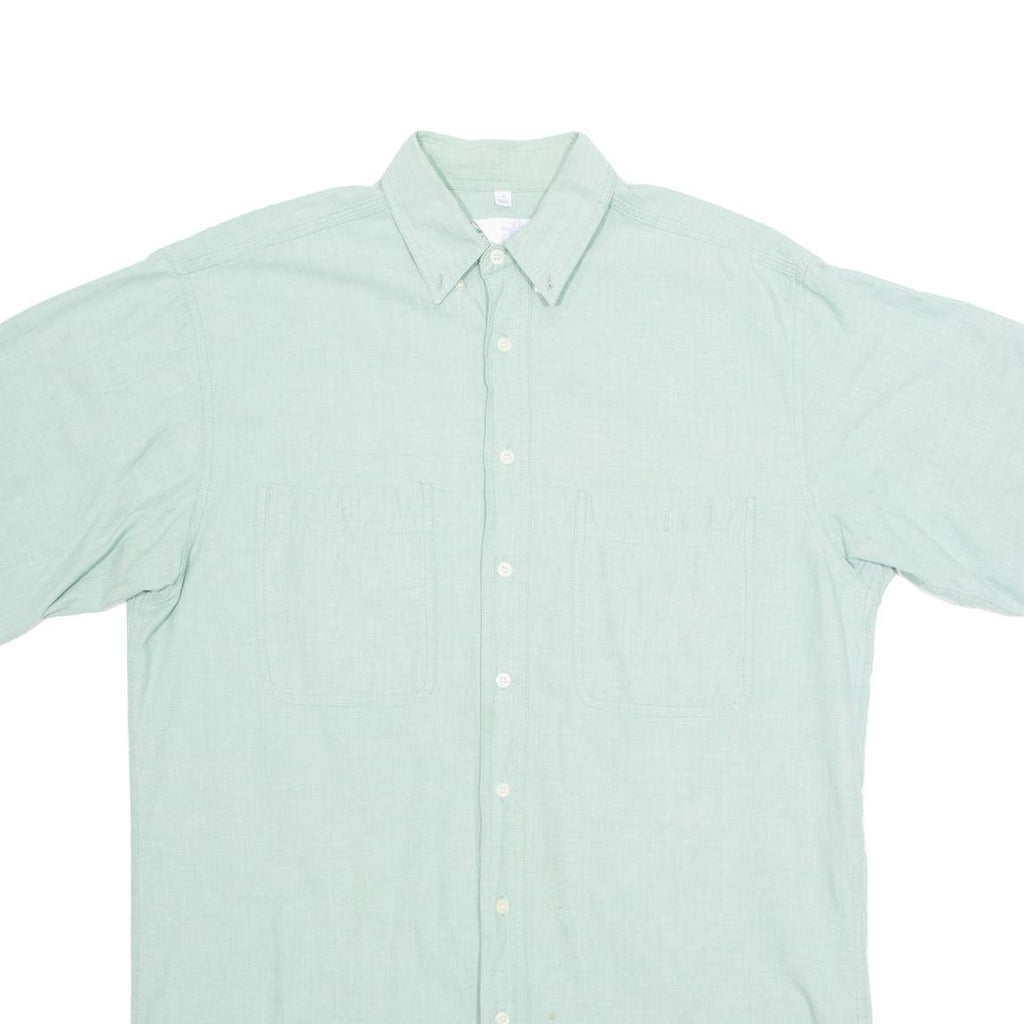 NEW TASTE Mens Plain Shirt Green M