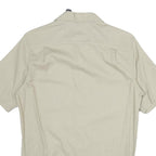WRANGLER Mens Beige Short Sleeve Cotton Shirt S Casual Two Pocket Button Front