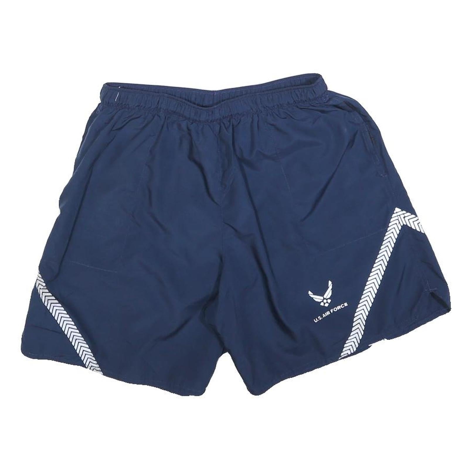 Womens Navy Blue Plain U.S. Air Force Casual Polyester Shorts M W26