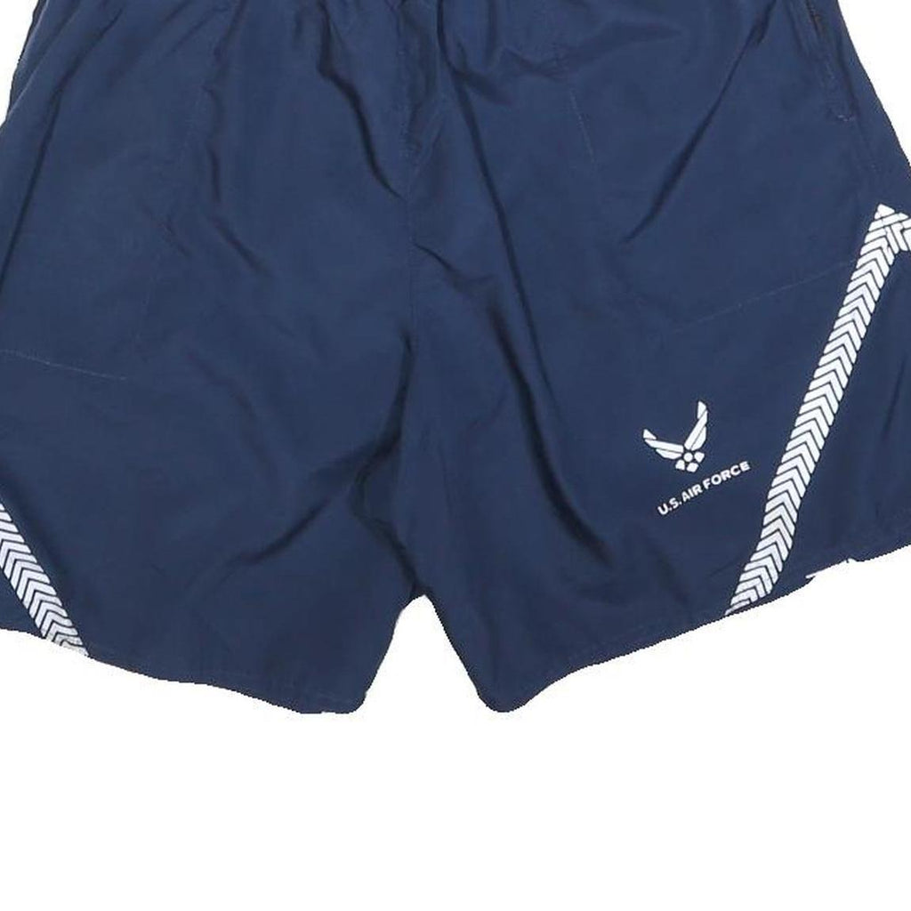 Womens Navy Blue Plain U.S. Air Force Casual Polyester Shorts M W26