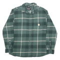 CARHARTT Mens Green & White Check Shirt L Rugged Flex Durable Workwear