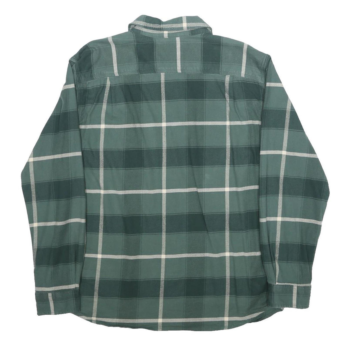 CARHARTT Mens Green & White Check Shirt L Rugged Flex Durable Workwear
