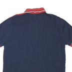 TOMMY HILFIGER Mens Blue & Red Short Sleeve Argyle Polo Shirt L Cotton Blend