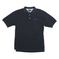 TOMMY HILFIGER Mens Navy Blue Short Sleeve Plain M Cotton Polo Shirt