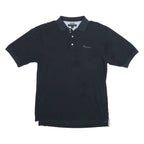 TOMMY HILFIGER Mens Navy Blue Short Sleeve Plain M Cotton Polo Shirt