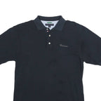 TOMMY HILFIGER Mens Navy Blue Short Sleeve Plain M Cotton Polo Shirt