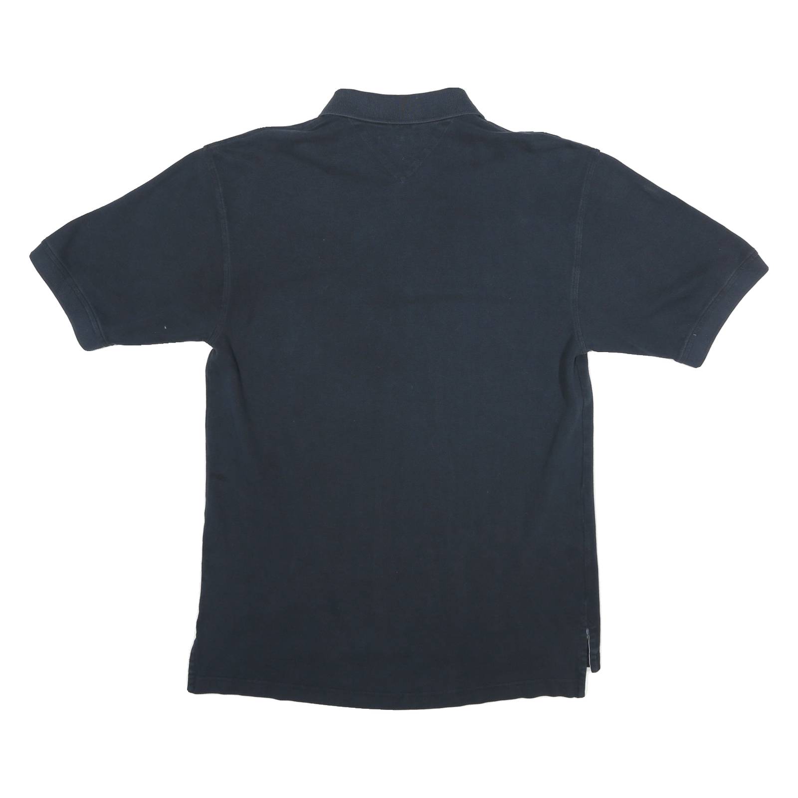 TOMMY HILFIGER Mens Navy Blue Short Sleeve Plain M Cotton Polo Shirt