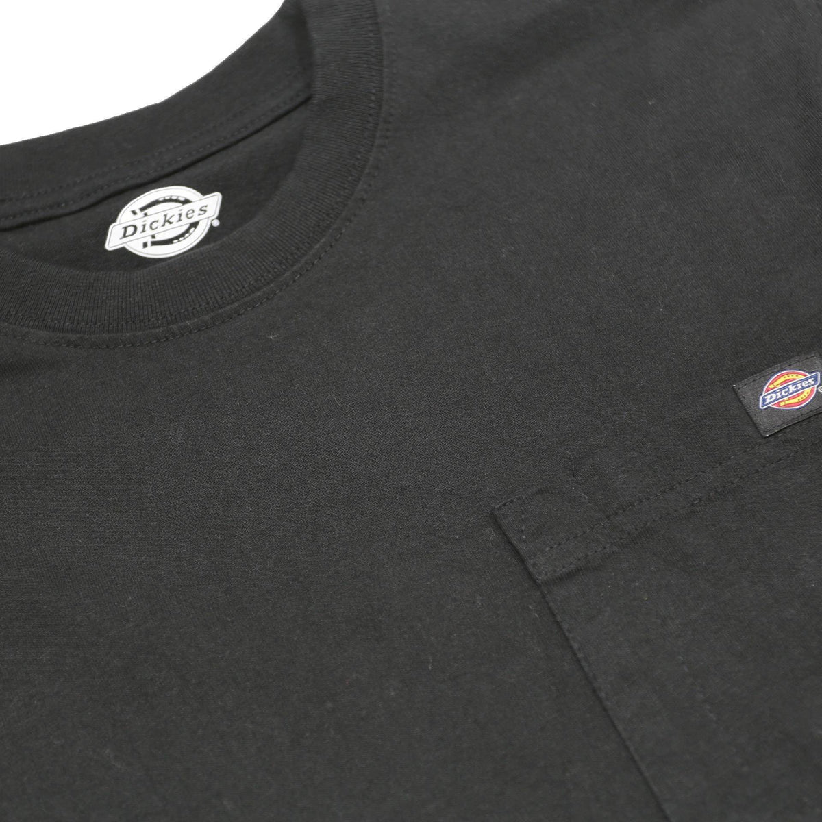 DICKIES Mens Black Pocket T-Shirt S Short Sleeve Crew Neck Classic Cotton