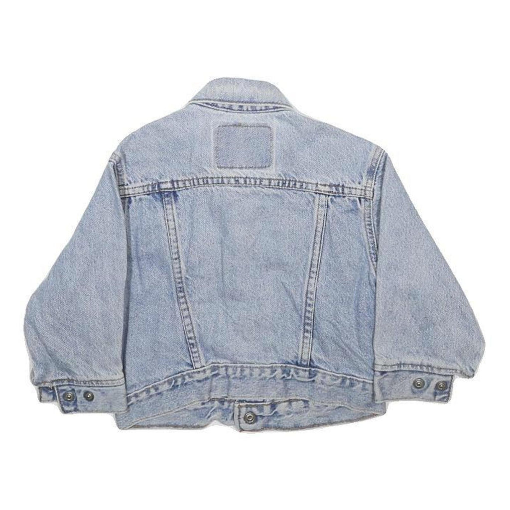 LEVI'S Boys Blue Denim Jacket 3Y Cotton Button Closure Classic Fit Casual
