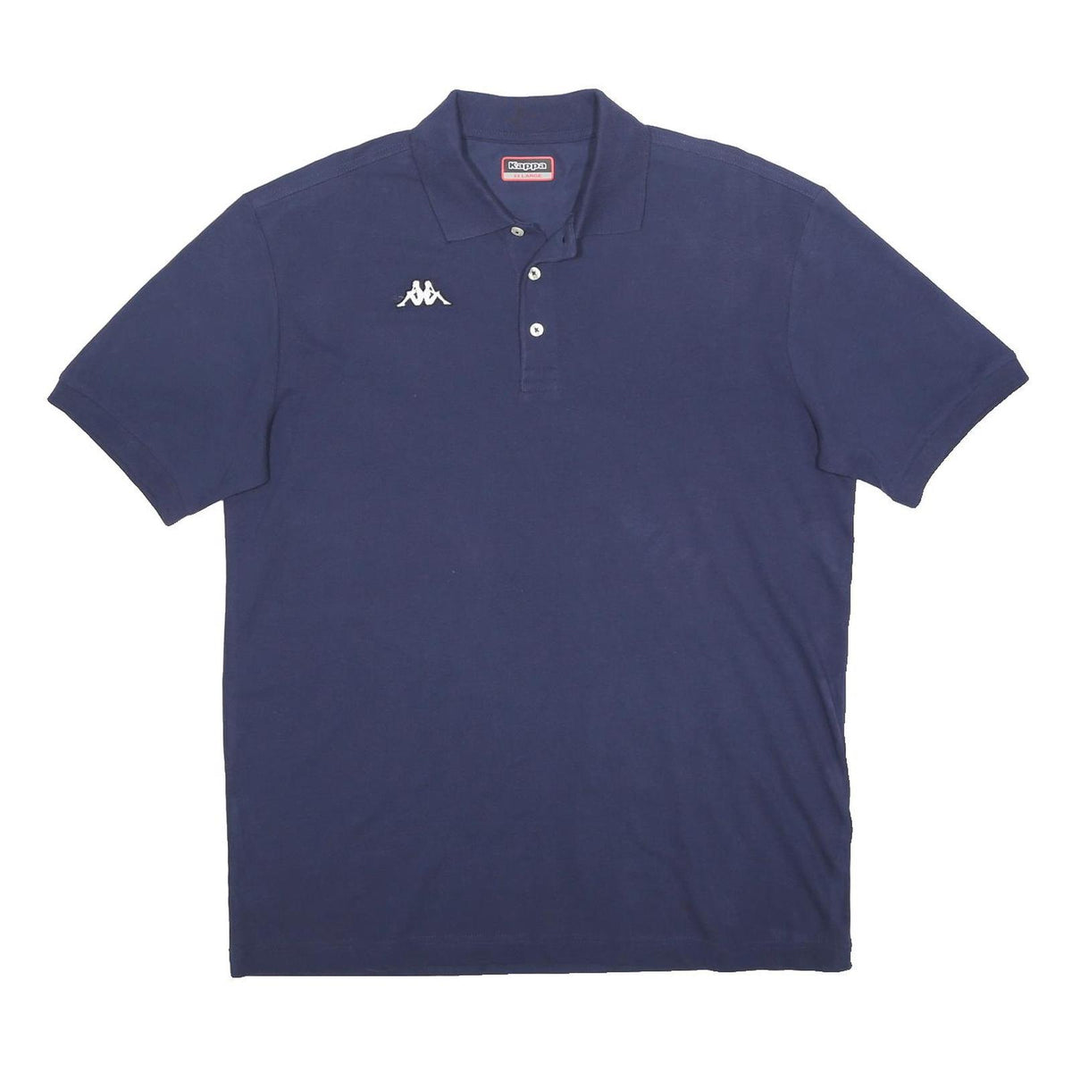 KAPPA Mens Navy Blue Polo Shirt Short Sleeve Cotton 2XL Casual Basic