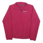 BERGHAUS Womens Pink Polyester Plain Pullover Jumper UK 14 Outdoor Fleece