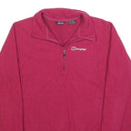 BERGHAUS Womens Pink Polyester Plain Pullover Jumper UK 14 Outdoor Fleece