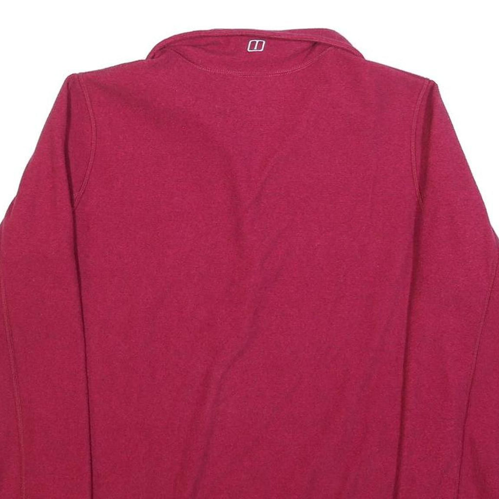 BERGHAUS Womens Pink Polyester Plain Pullover Jumper UK 14 Outdoor Fleece