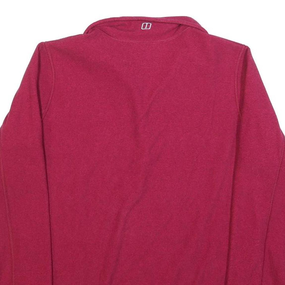 BERGHAUS Womens Pink Polyester Plain Pullover Jumper UK 14 Outdoor Fleece