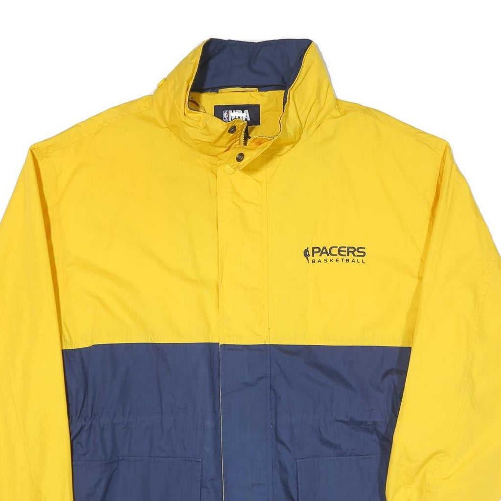 NBA Mens Yellow & Blue Pacers Basketball Track Jacket XL Polyester Blend Zip