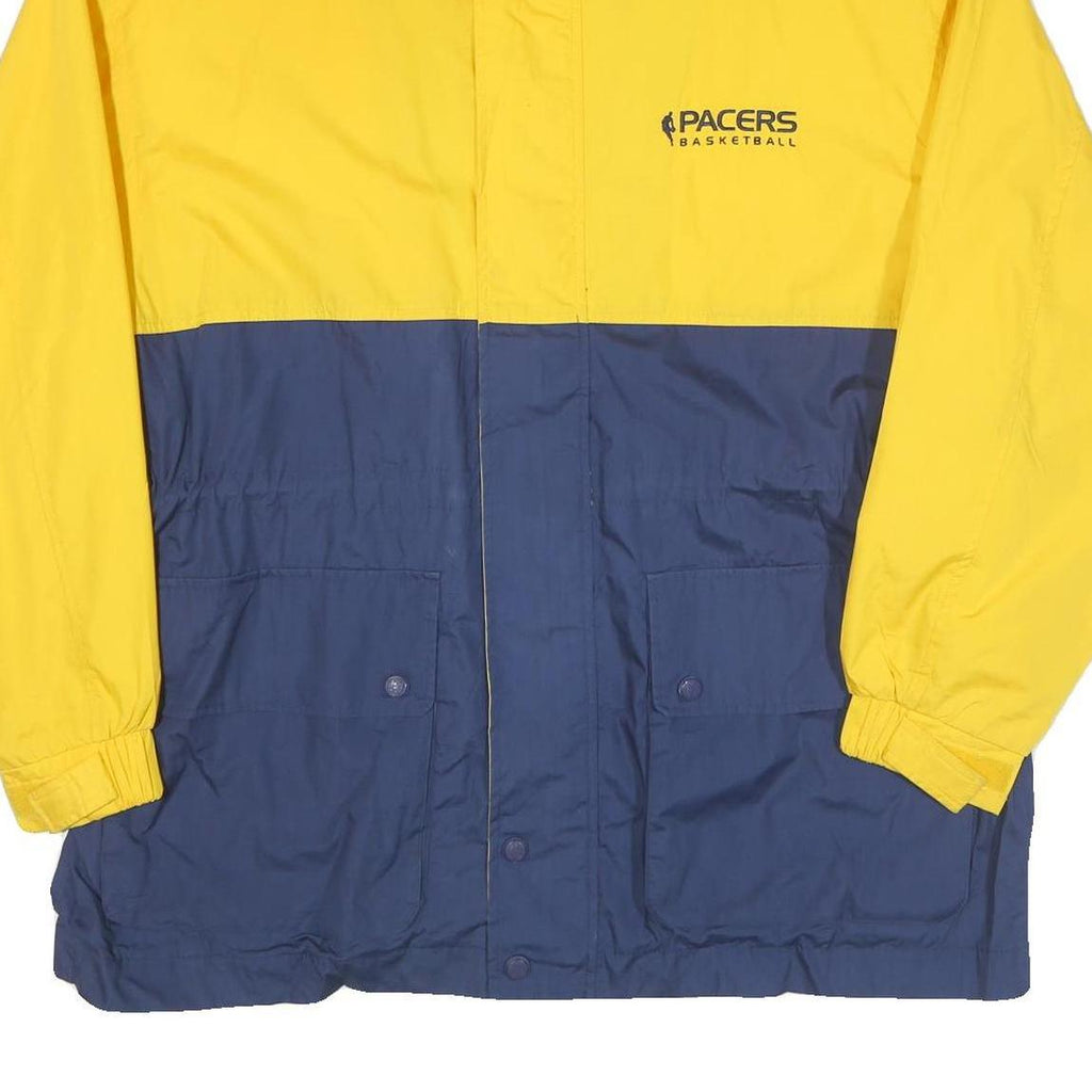 NBA Mens Yellow & Blue Pacers Basketball Track Jacket XL Polyester Blend Zip