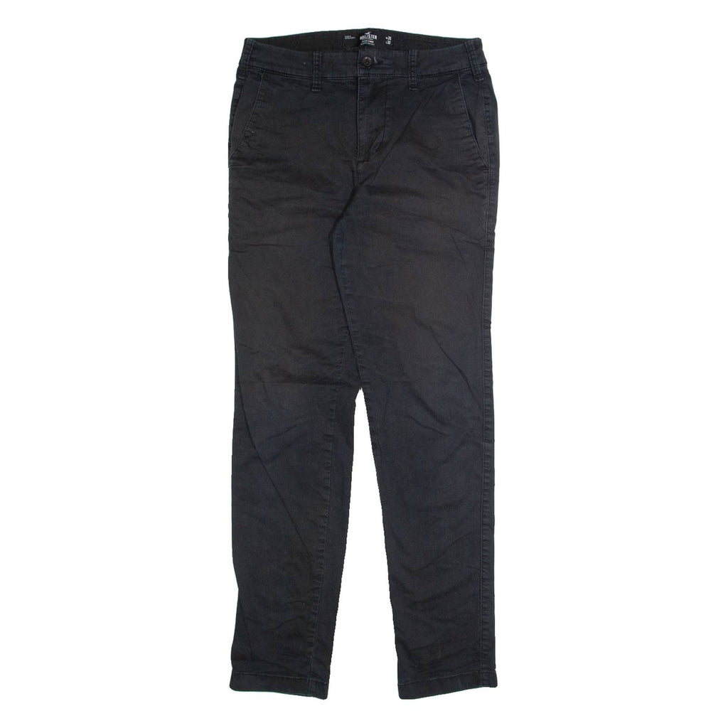 HOLLISTER Chino Womens Trousers Black Regular Tapered W26 L30