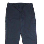 DICKIES Mens Polyester Blend Navy Blue Regular Straight Trousers W40 L30