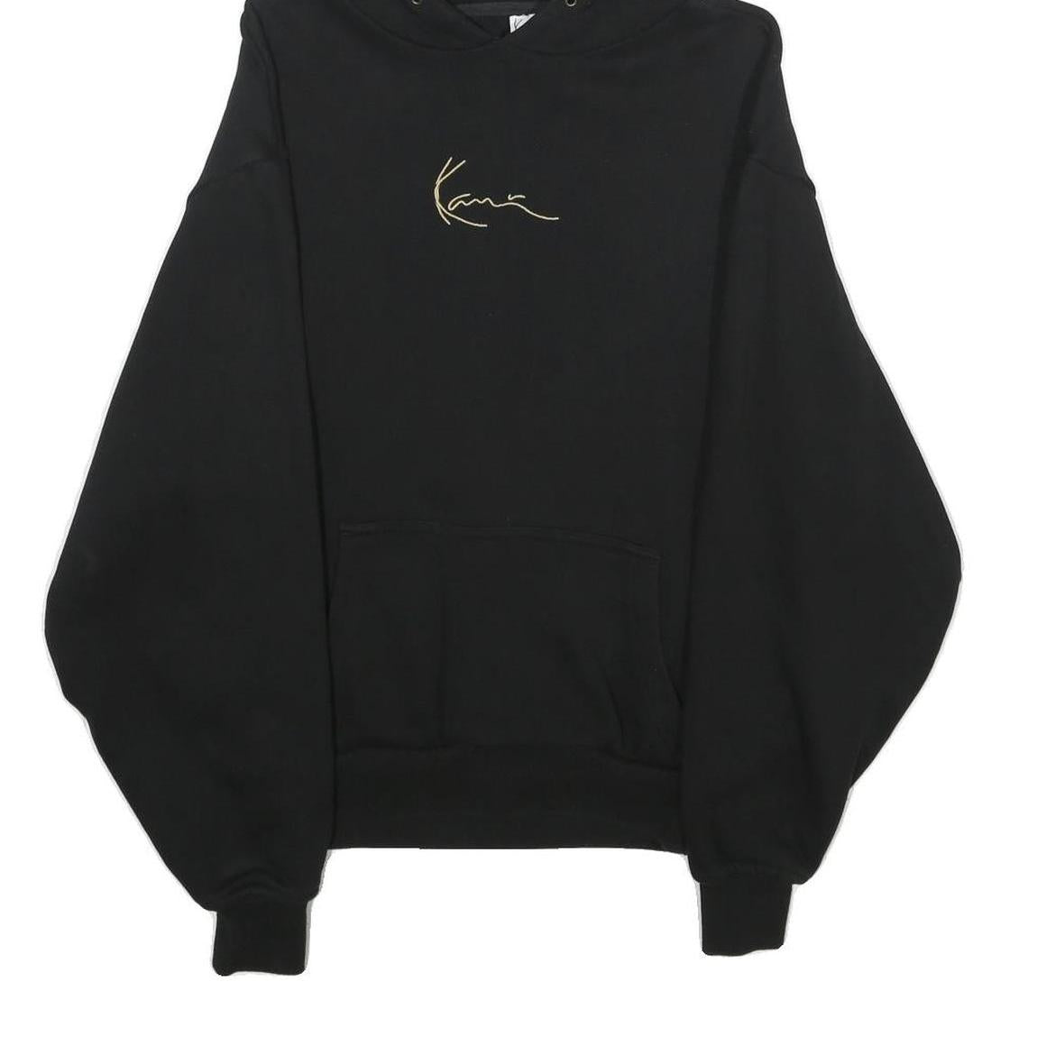 KARL KANI Womens Black Hoodie XXS Cotton Casual Pullover Sweatshirt