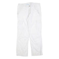 CLOCKHOUSE Mens White Regular Fit Straight Leg Trousers W36 L30 Zip Closure