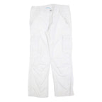 CLOCKHOUSE Mens White Regular Fit Straight Leg Trousers W36 L30 Zip Closure