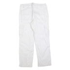 CLOCKHOUSE Mens White Regular Fit Straight Leg Trousers W36 L30 Zip Closure