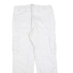 CLOCKHOUSE Mens White Regular Fit Straight Leg Trousers W36 L30 Zip Closure