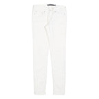 LEVI'S Womens Slim White Jeans Cotton Blend Zip W25 L29 Classic Skinny Fit