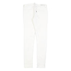 LEVI'S Womens Slim White Jeans Cotton Blend Zip W25 L29 Classic Skinny Fit