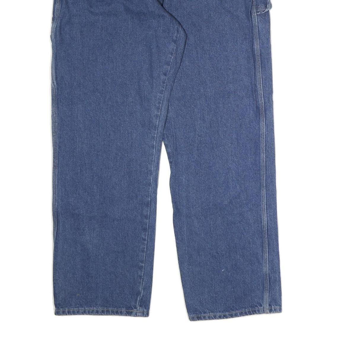 DICKIES Mens Blue Regular Fit Straight Denim Jeans W42 L31 Workwear Durable