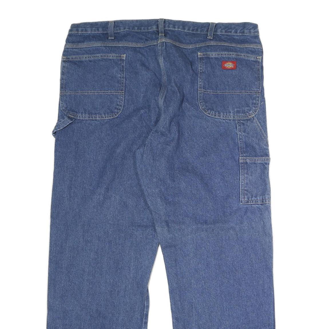 DICKIES Mens Blue Regular Fit Straight Denim Jeans W42 L31 Workwear Durable