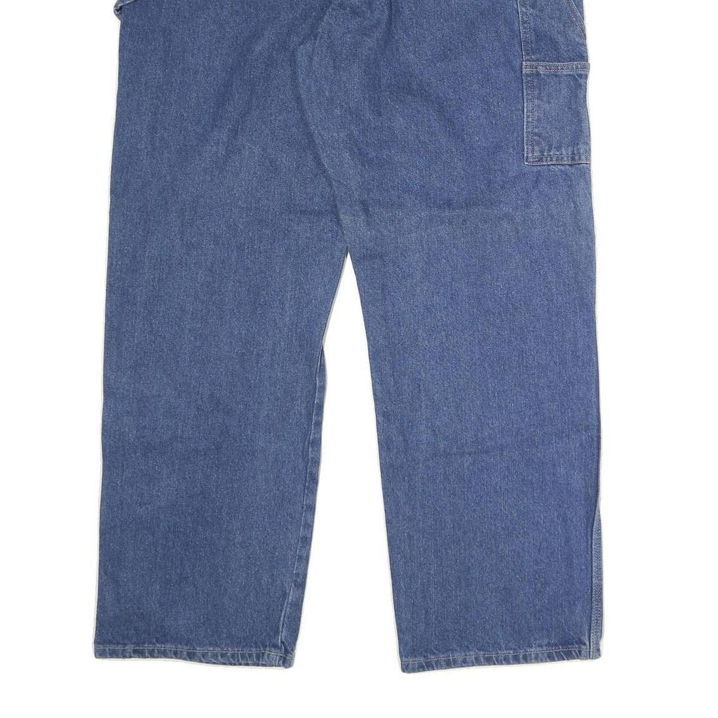 DICKIES Mens Blue Regular Fit Straight Denim Jeans W42 L31 Workwear Durable