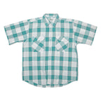 STREET Mens Shirt Green Check L