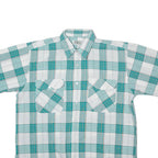 STREET Mens Shirt Green Check L