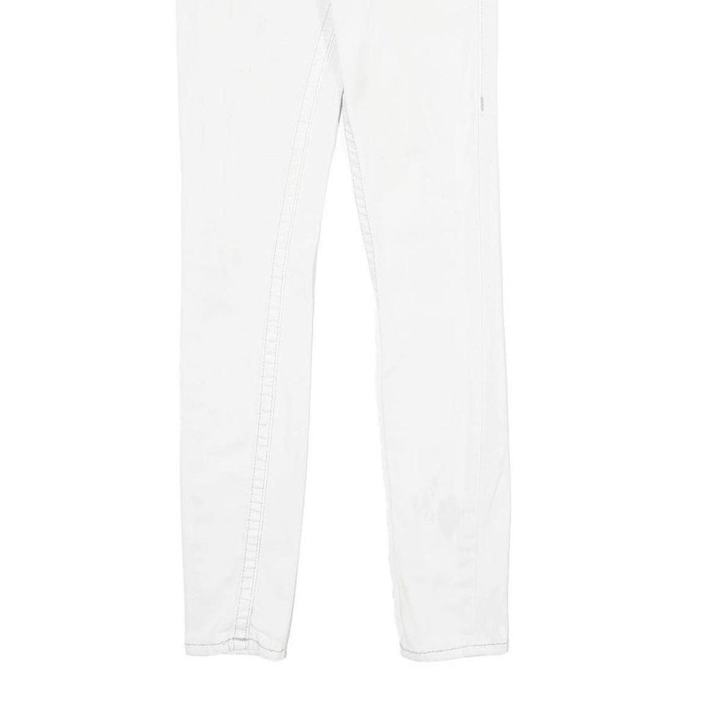 TRUE RELIGION Womens White Slim Skinny Denim Jeans Cotton Blend W23 L30 Stylish