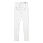 TRUE RELIGION Womens White Slim Skinny Denim Jeans Cotton Blend W23 L30 Stylish