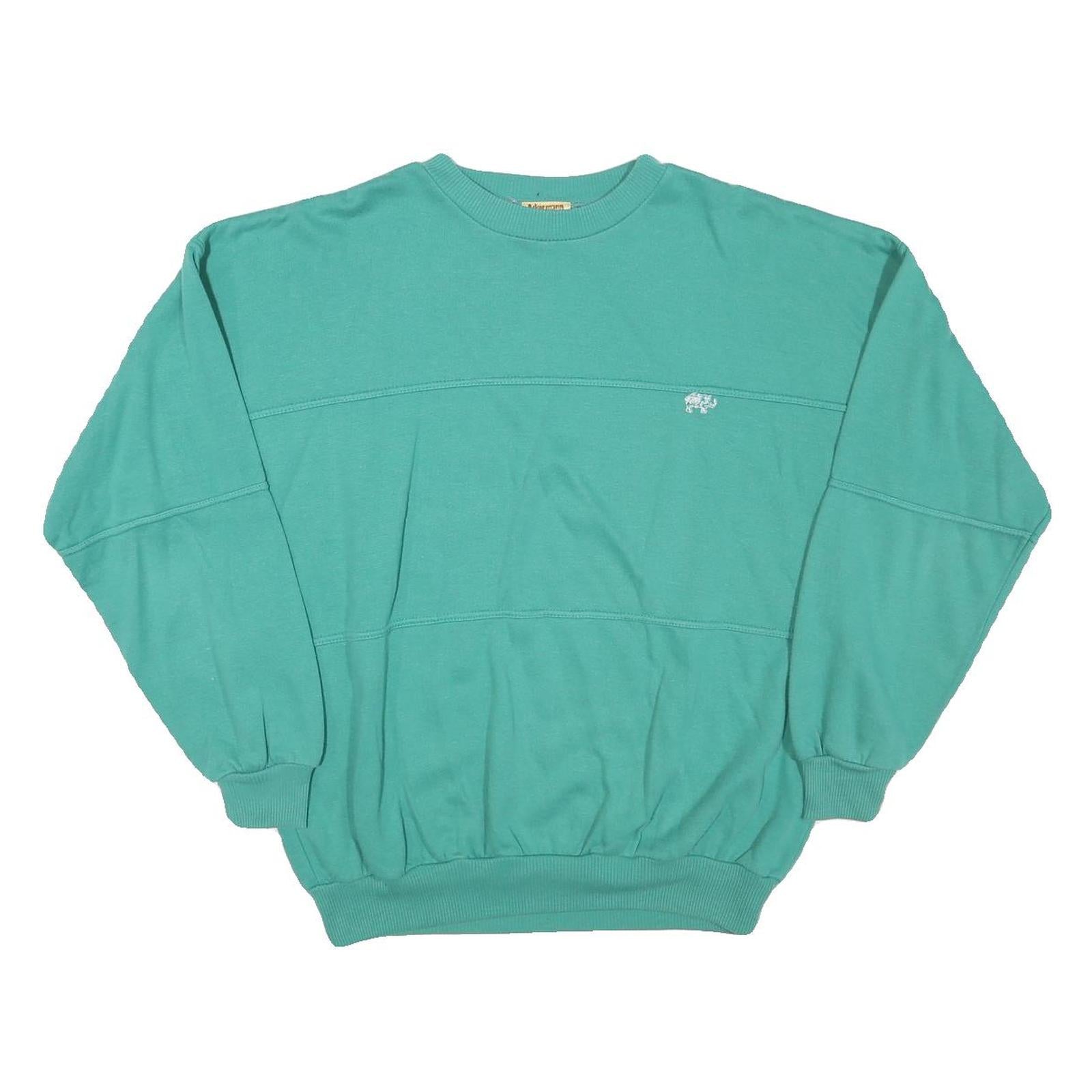 ACKERMANN Mens Blue Crew Neck L Sweatshirt Cotton Blend Pullover Casual Wear